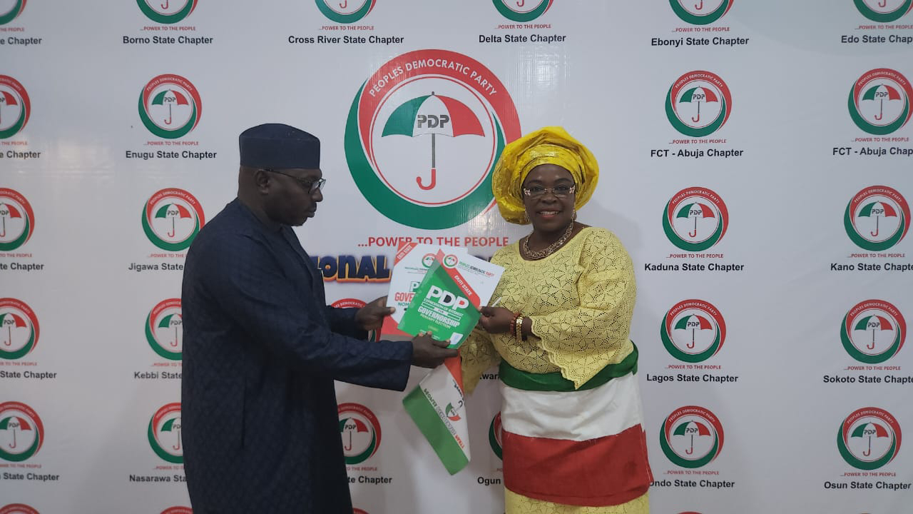 Ekiti guber: PDP female aspirant obtains guber nomination form