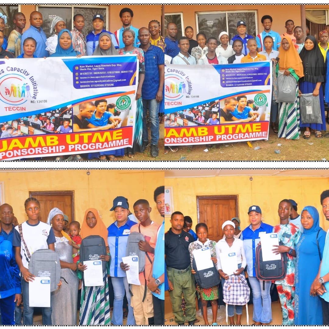TEENS’ CIRCLES CAPACITY INITIATIVE EMPOWERS STUDENTS WITH FREE JAMB FORM, TUTORIALS, LAPTOP BAGS IN OGUN
