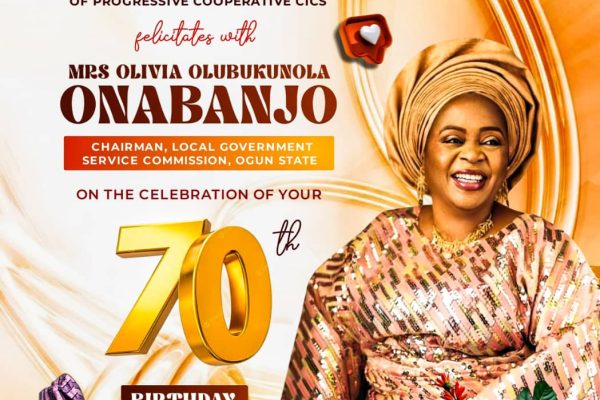 PRESIDENT OGUN PROGRESSIVE CICS FELICITATES WITH BARRISTER OLIVIA ONABANJO, CHAIRMAN OGUN STATE LOCAL GOVERNMENT SERVICE COMMISSION
