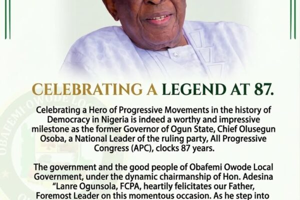 OOLG FINANCE AND GENERAL PURPOSE COMMITTEE CELEBRATES OCTOGENARIAN, AKINROGUN OSOBA